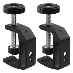 2pcs Universal C-Clamp With 1/4 And 3/8 Thread Hole For Desktop Mount Holder LCD Monitor Flash Desks Carts Benches Worktables