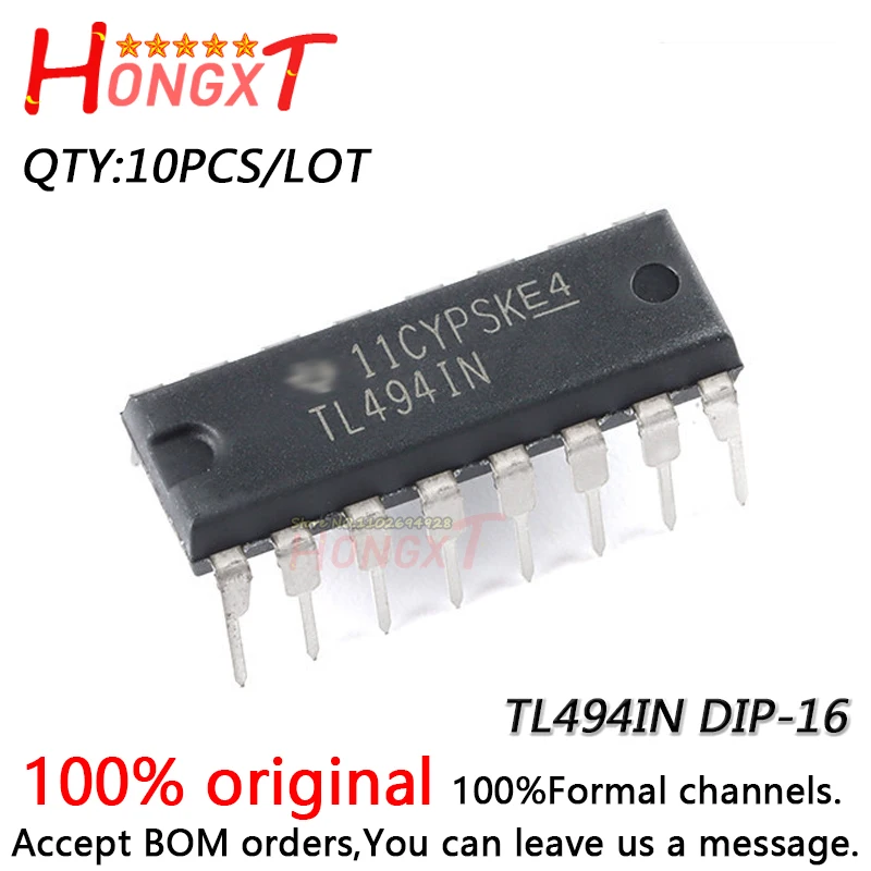 10PCS 100% NEW TL494IN DIP-16.