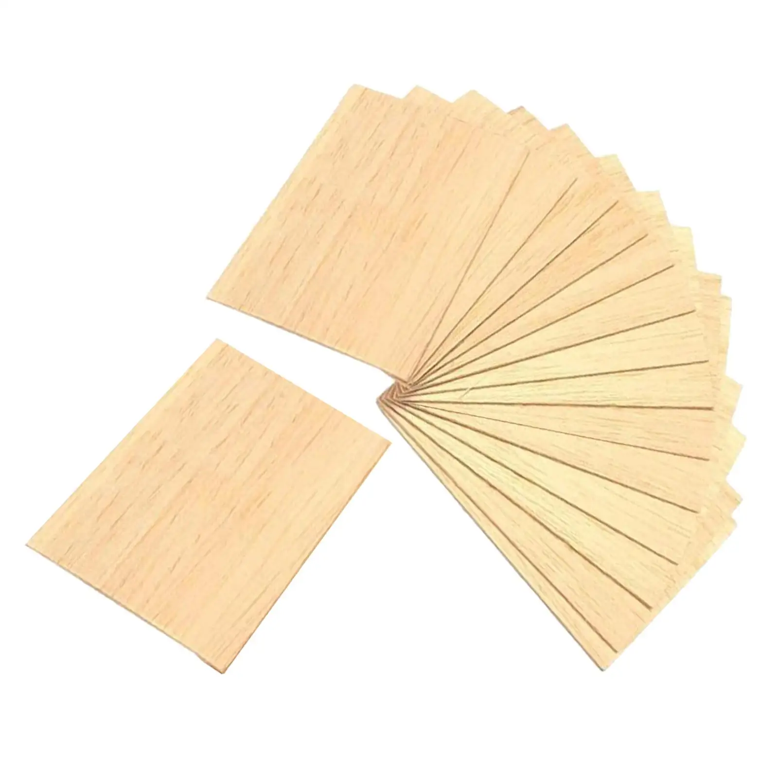 15x Wood Square Slices Pieces Shape Coasters Wood Craft Plate DIY Art