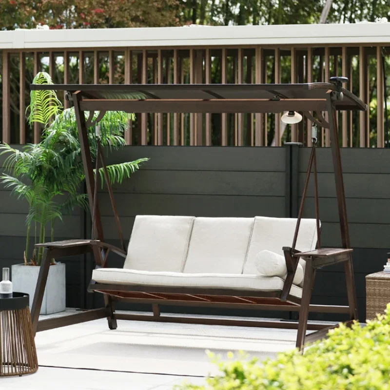 

Outdoor Swing Leisure Swing Outdoor Courtyard Double to Swing Adult Cradle Chair Internet Celebrity Cast Aluminum Garden Glider