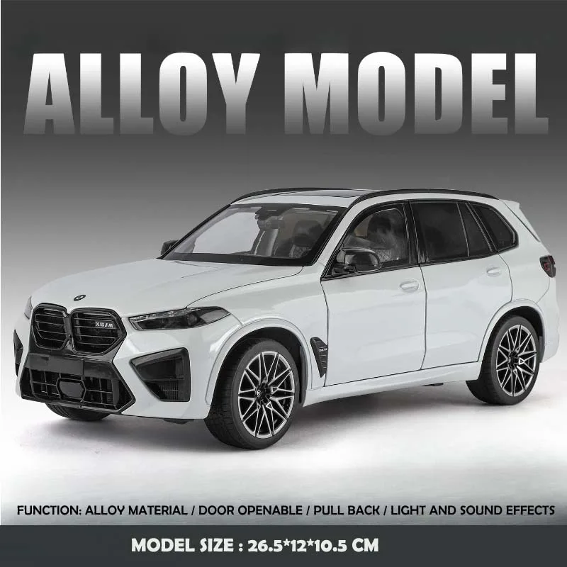 Officieel gelicentieerd 1:18 BMW X5M automodel van gegoten metaal, pull-back speelgoedauto, simulatie, verzamelmodel, miniatuur, cadeau voor jongens