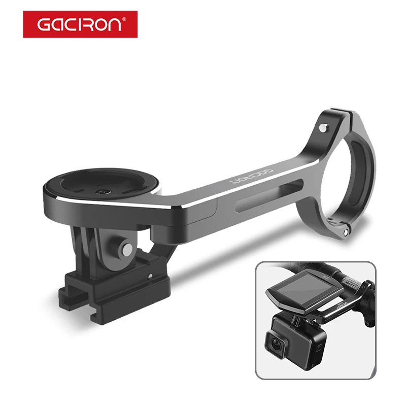 Gaciron H10C Bike Computer Mount for Garmin Bicycle Aluminum Bracket For Gopro Camera & Stopwatch Adjustable Cycling Lamp Holder