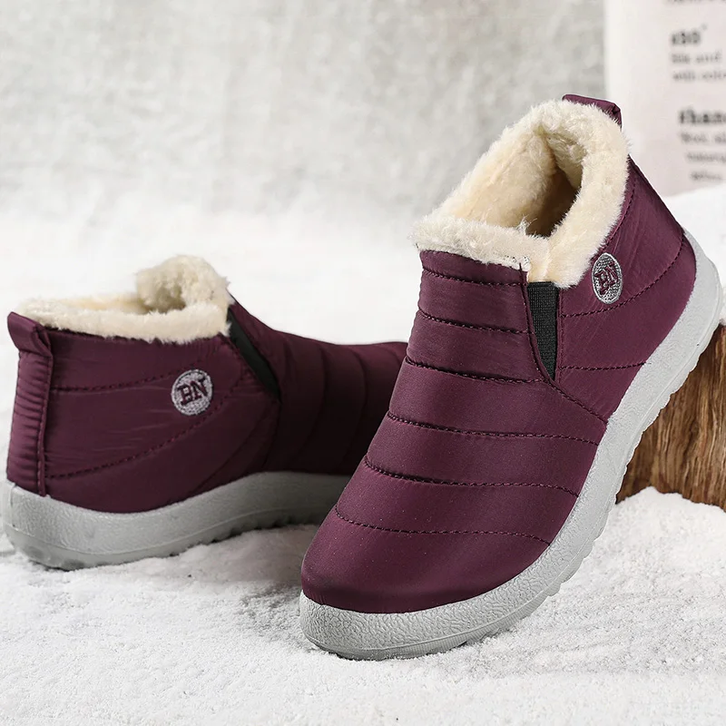 Botas de Mujer cálidas Botas de invierno de piel para Mujer Botas de nieve impermeables botines Botas de Mujer 2023 zapatos de invierno calzado de invierno para Mujer