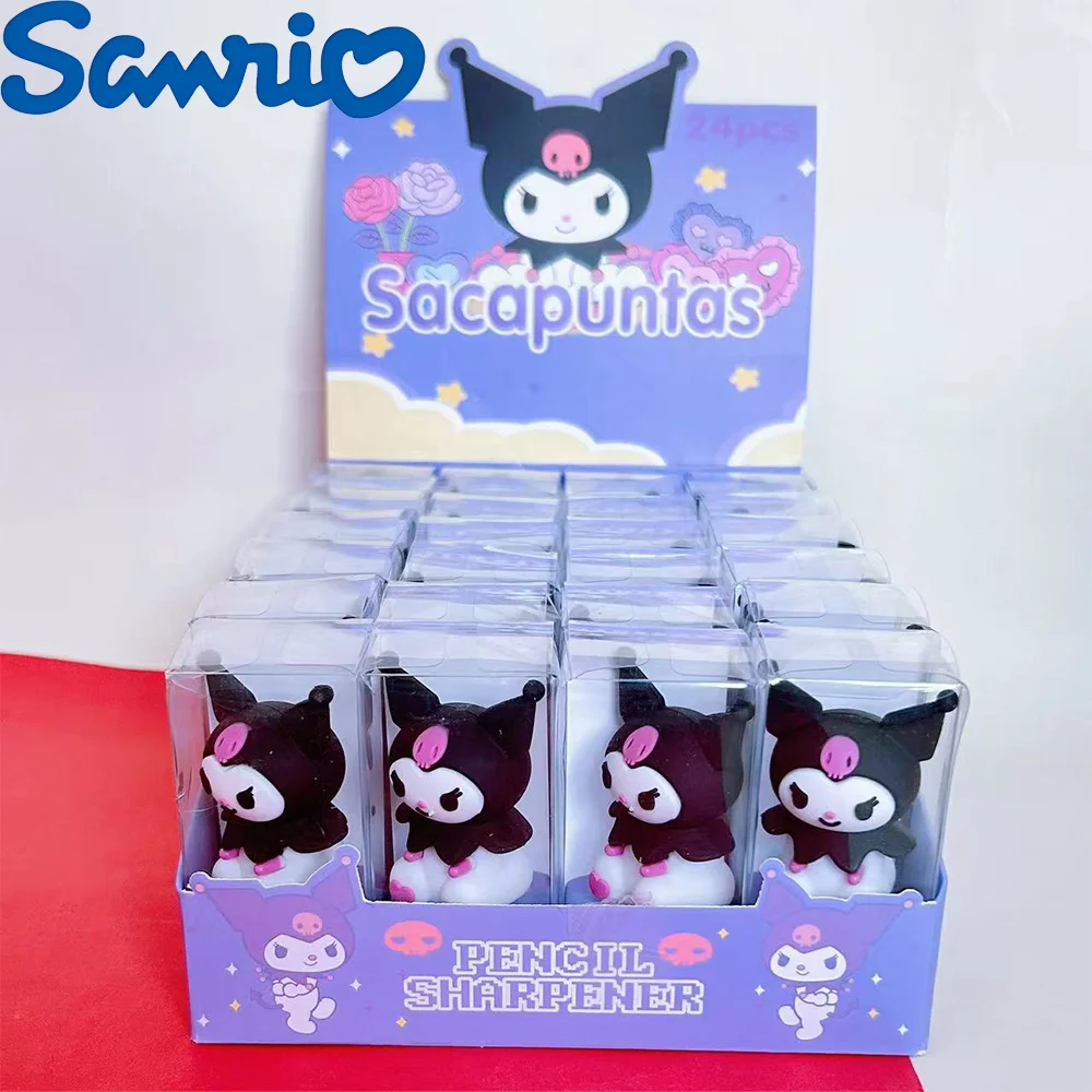 Sanrio Kuromi Pencil Sharpener Cutter Single Hole Plastic Sharpener Sharpening