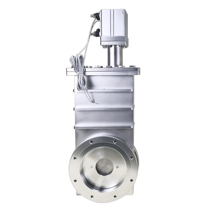 Ultra high vacuum gate valves in pneumatic driven CF LF ISO-F GB-LP flange ultra high vacuum Pneumatic operation gate valve