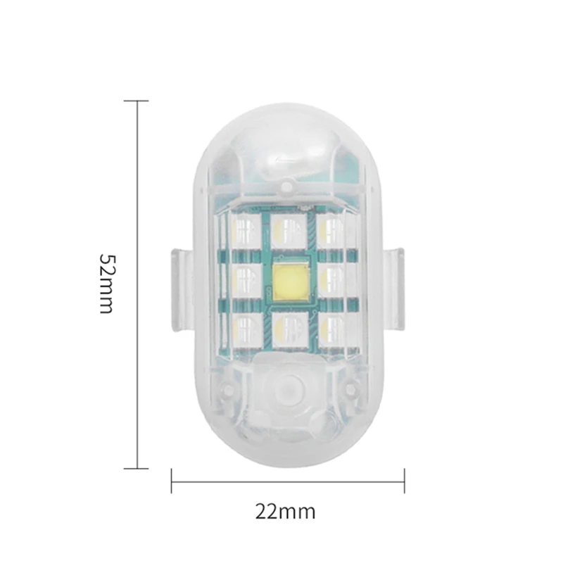 Indicateur de Flash sans fil 2.4G, Anti-Collision, télécommande, Signal lumineux, 9 perles de lampe, Rechargeable par USB