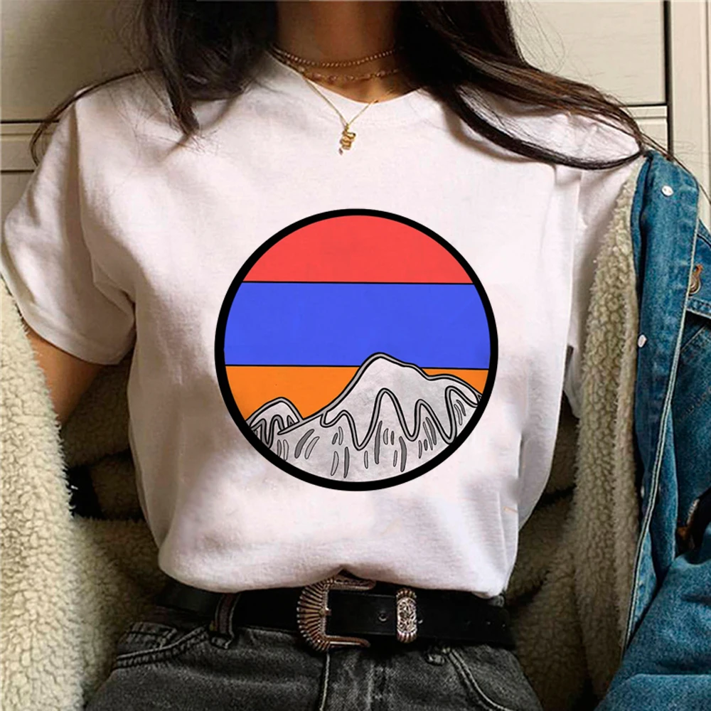 Armenia t-shirts women funny Y2K graphic Tee female harajuku clothes