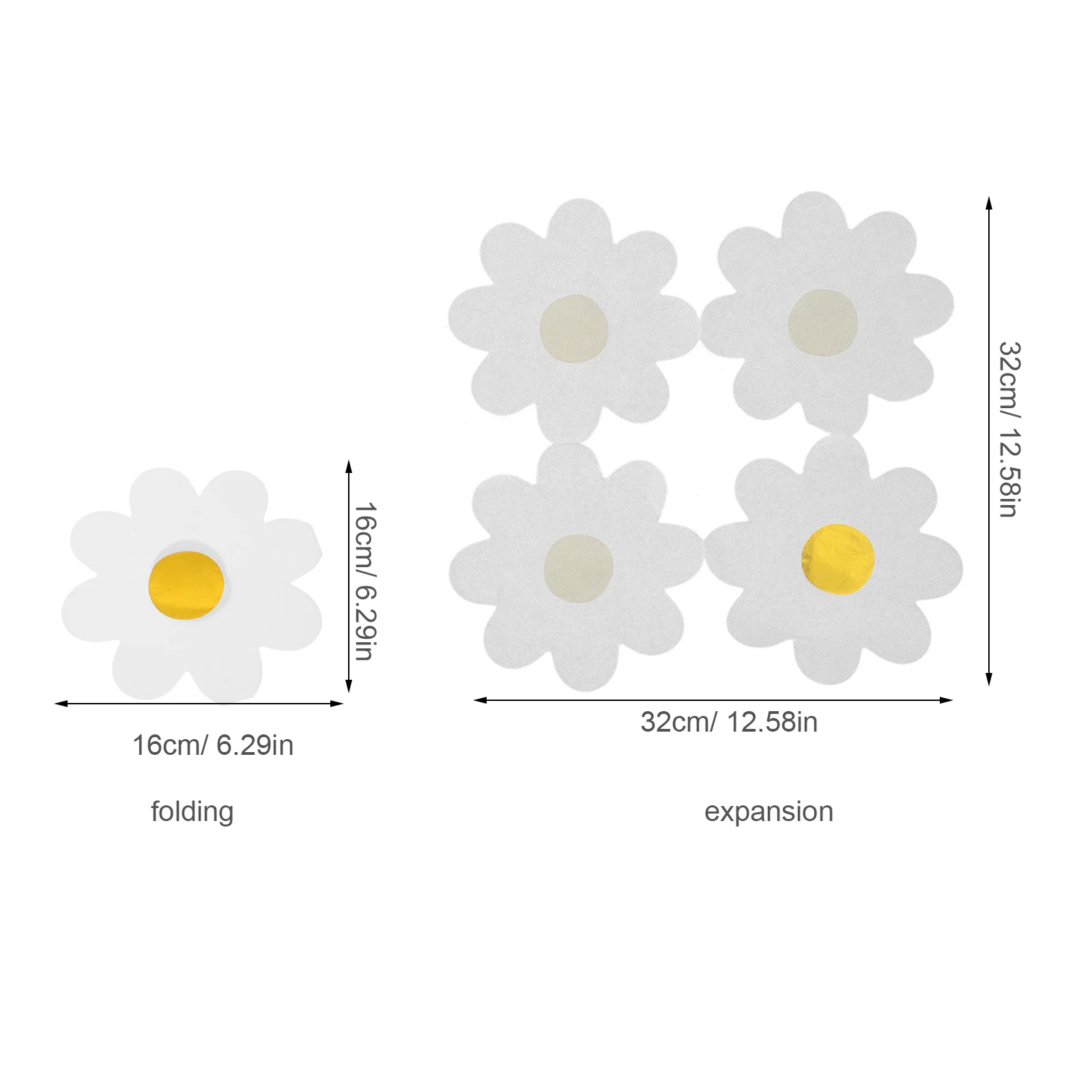 مناديل ديزي المزخرفة 40 ورقة من مستلزمات حفلات الزهور لأعياد الميلاد وأعياد الميلاد وحفلات الزفاف وأدوات المائدة والحديقة الاحتفالية