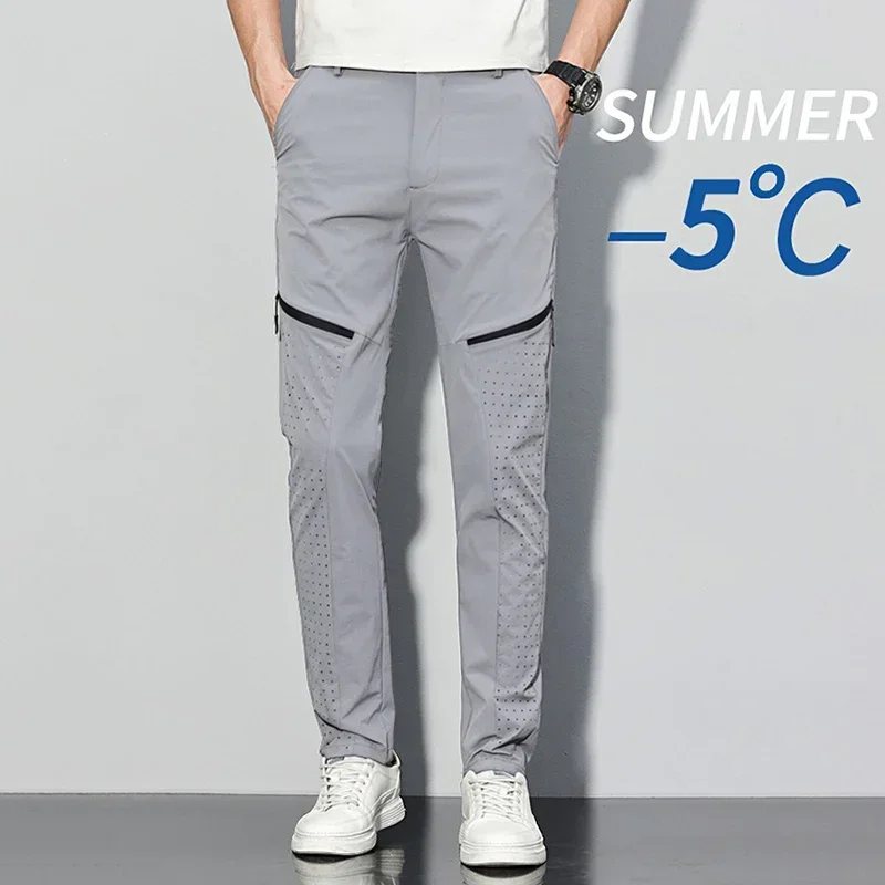 

Hot Sale Korean Version Summer New Loose Sports Trousers Men Casual Thin Straight Leg Pants Male Fashion Outdoor Quick Dry Pants