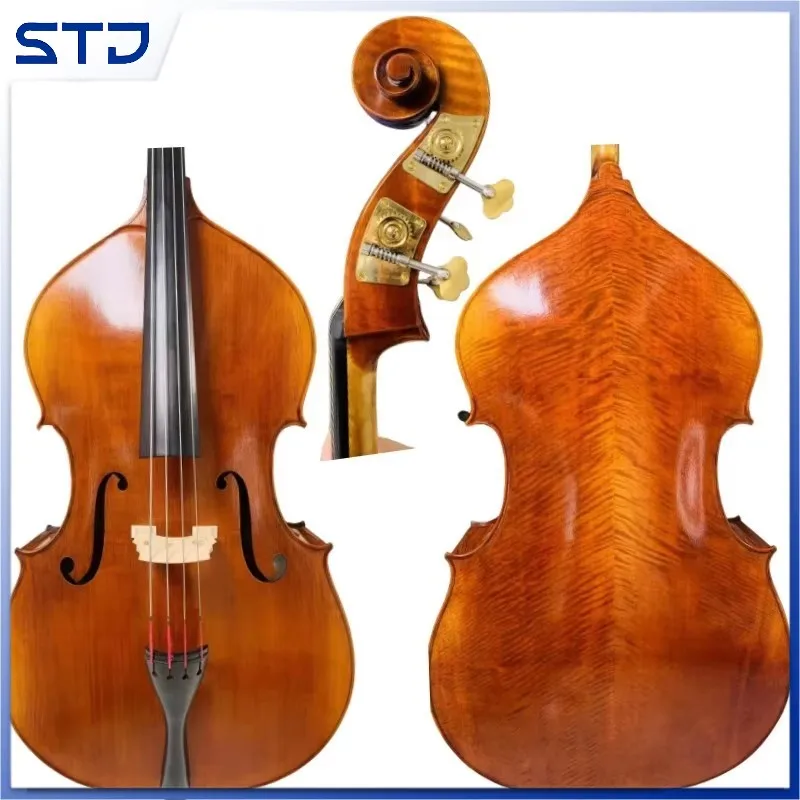 Professional Upright double bass Solid good Maple back and nice Spruce wood top