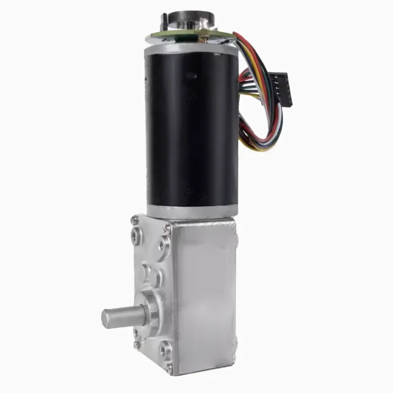 

5840-36ZY High Torque Right Angle DC Worm Gear Motor 12V/24V All Steel Teeth 6-470RPM 3-80kgf.cm Encoder Fan Use IP55 Flange