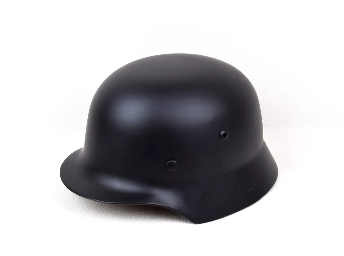 

Replica WWII German M35 Steel Motorcycle Helmet Black 　