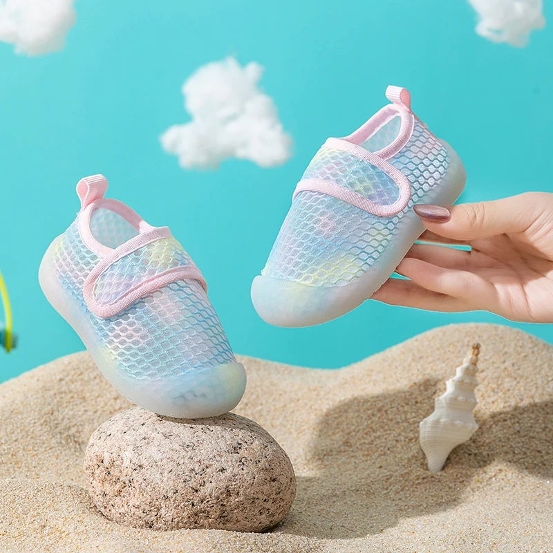 New Spring Summer Baby Shoes Mesh Breathable Sandals 0-3T Baby Boys Girls Slip-On Casual Sneakers Non-Skid Lightweigt Prewalkers