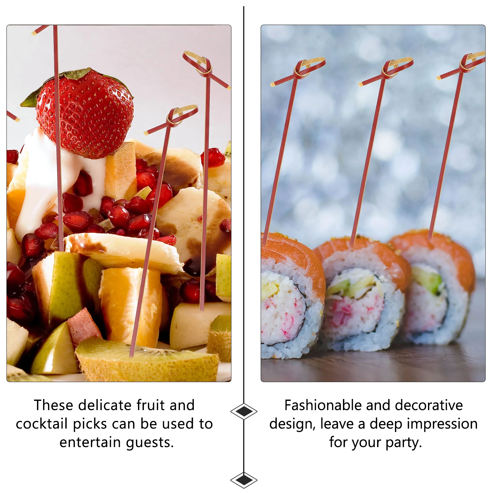 

200pcs Picks Mini Skewers for Appetizers Restaurant Food Sticks Bamboo Housewarming Gifts