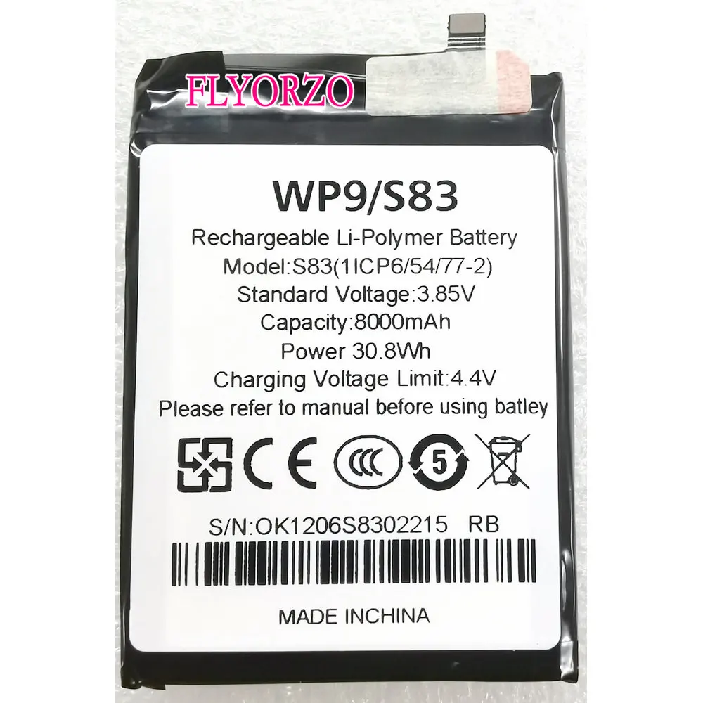 

Новый сменный аккумулятор большой емкости S83 для мобильного телефона Oukitel WP9 1ICP6/54/77-2