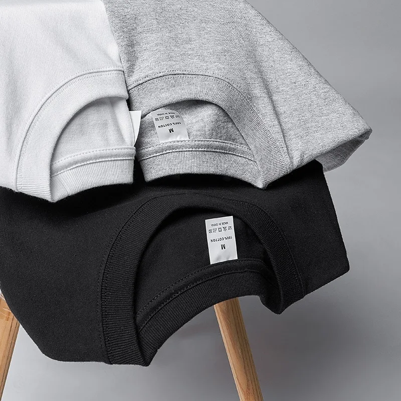 Baumwolle 100% Langärmliges Herren-T-Shirt MRMT 2026 Brandneues Rundhals-T-Shirt in Uni-Farbe für Männer Herren-T-Shirt Männer-Oberteil – Detail 1