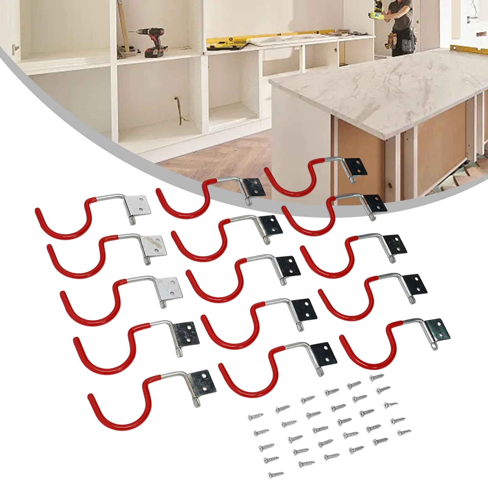 Crafted from Sturdy Materials This Set of 15 Wall Mountable Hook Holders is Perfectly Suited to Hang All Your For Tools