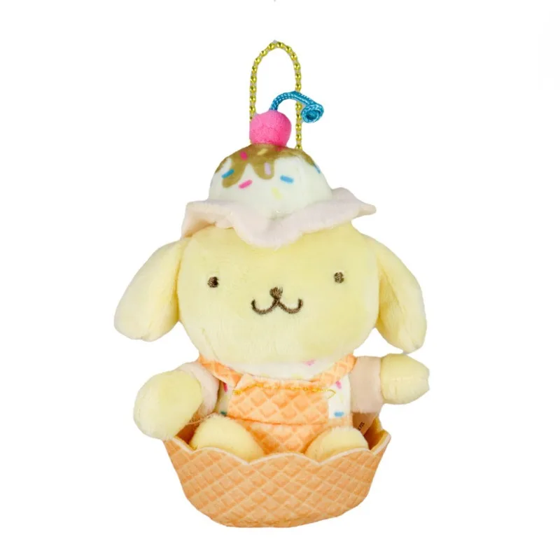 Kawaii Sanrio Kuromi peluche cannelle mignon cône de crème glacée série peluche poupée sac à dos pendentif Anime fille cadeau de vacances