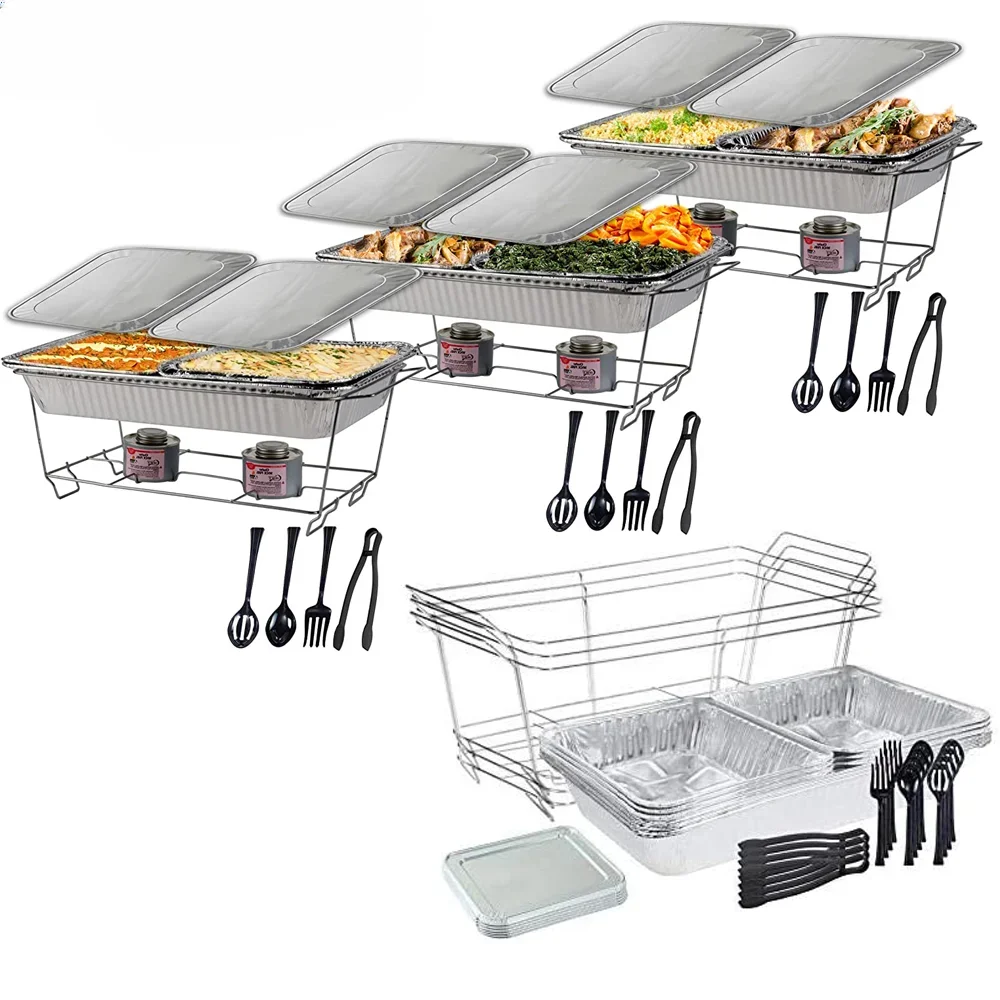 

'Buffet Wire Frame Dish Racks Wire Food Warmer Disposable Chafing Dish With Full Size Pans