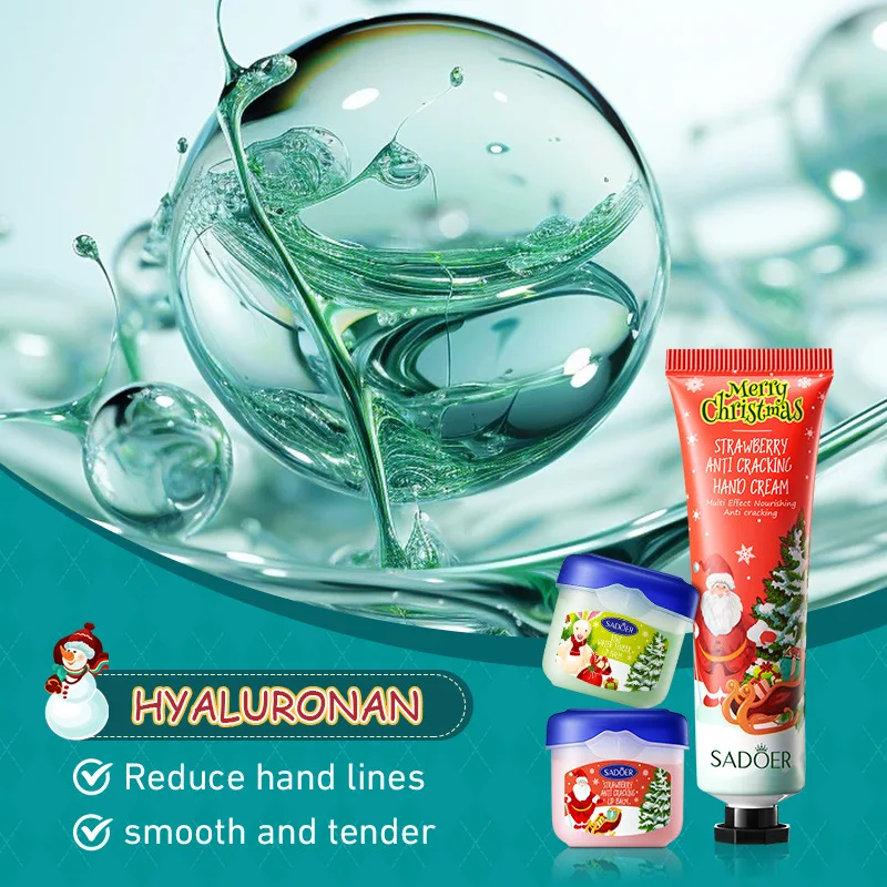 Crème hydratante réparatrice pour les mains de Noël, anti-fissure, baume Jules Se