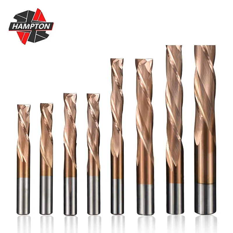 

HAMPTON Up Down Cutter 3.175/4/5/6/8/10mm Shank CNC Router Bit TiCN Coated 2 Flute Carbide End Mill Wood Milling Cutter