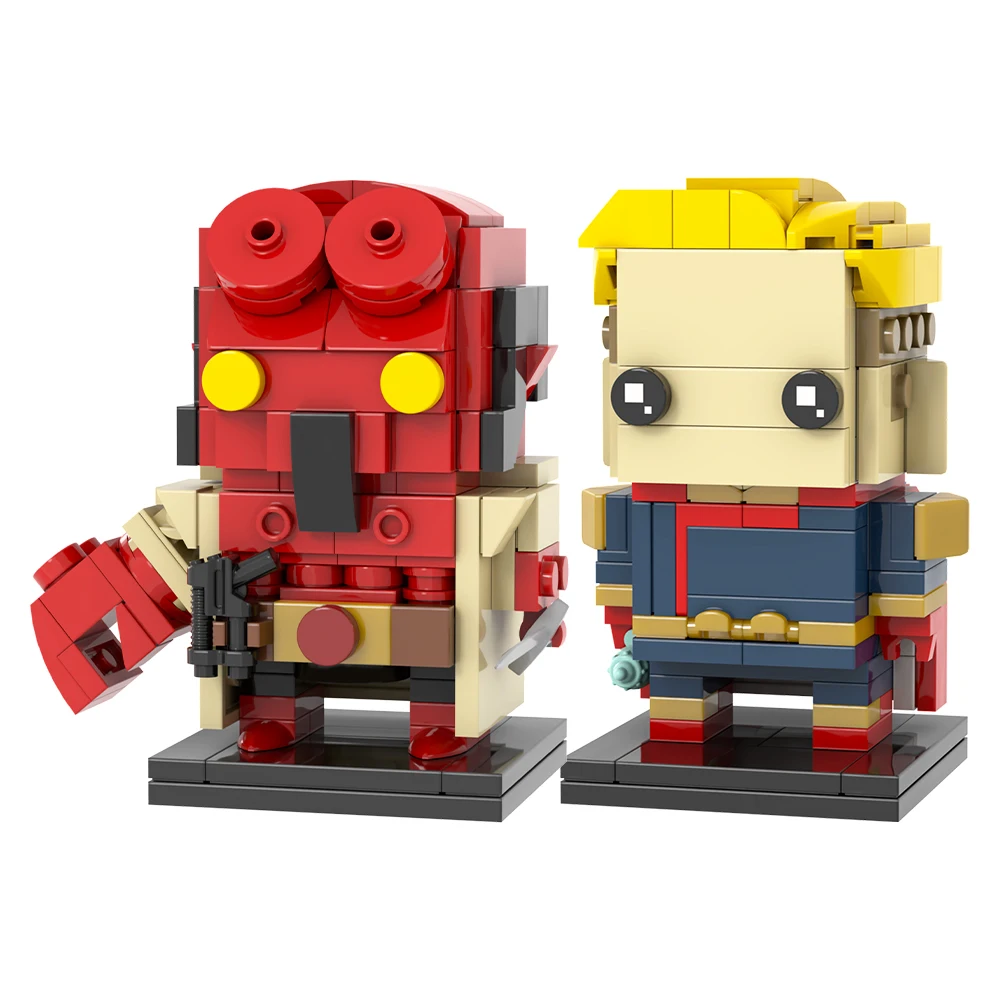 MOC Hell Boys Homelander Brickheadz Heroes Sci-Fi Movie Figures Compatible Building Blocks Toys For Children Adult Friends Gifts