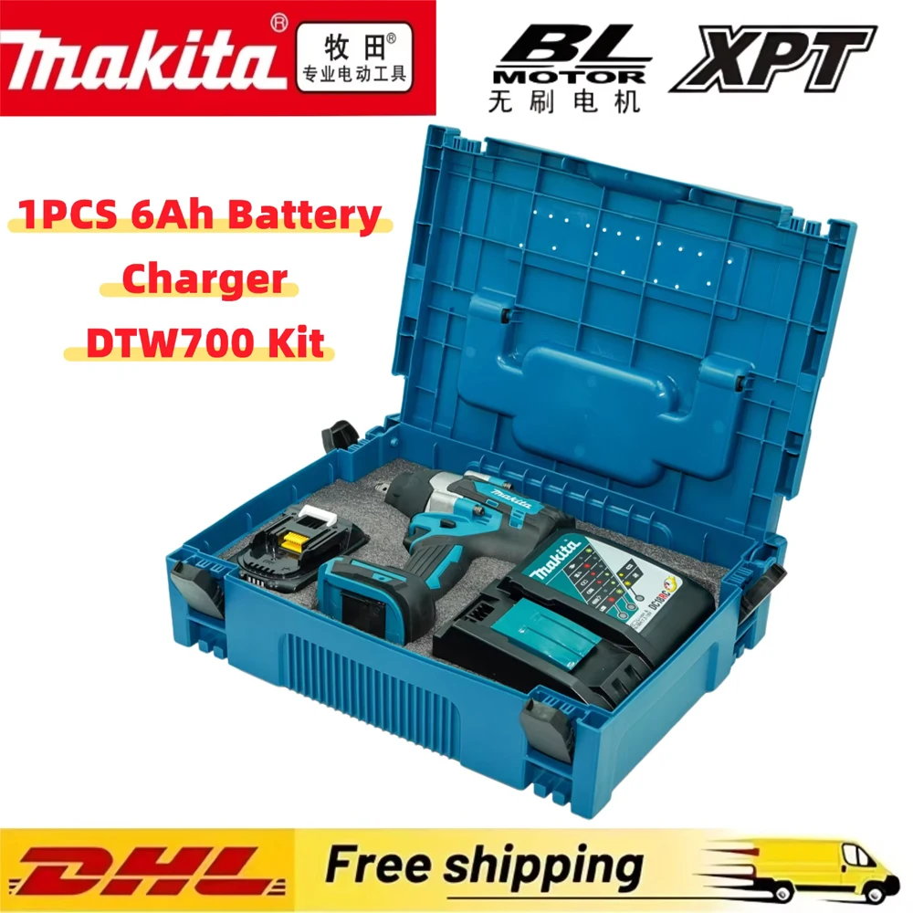 

Makita DTW700 Battery 1000N.M Torque Brushless Electric Impact Wrench Cordless Electric Drill 1/2"Wrench Power Tools For 18V