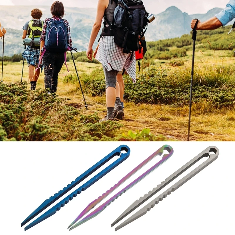 

1 PCS Mini Tweezer Alloy Tweezer Portable Tweezer for Outdoor Travel Camp Hiking Lightweight Tool Portable Durable