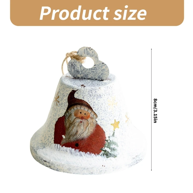 Santa/muñeco nieve campanas hierro Metal árbol Navidad Festival colgante para ventana y puerta decoración del