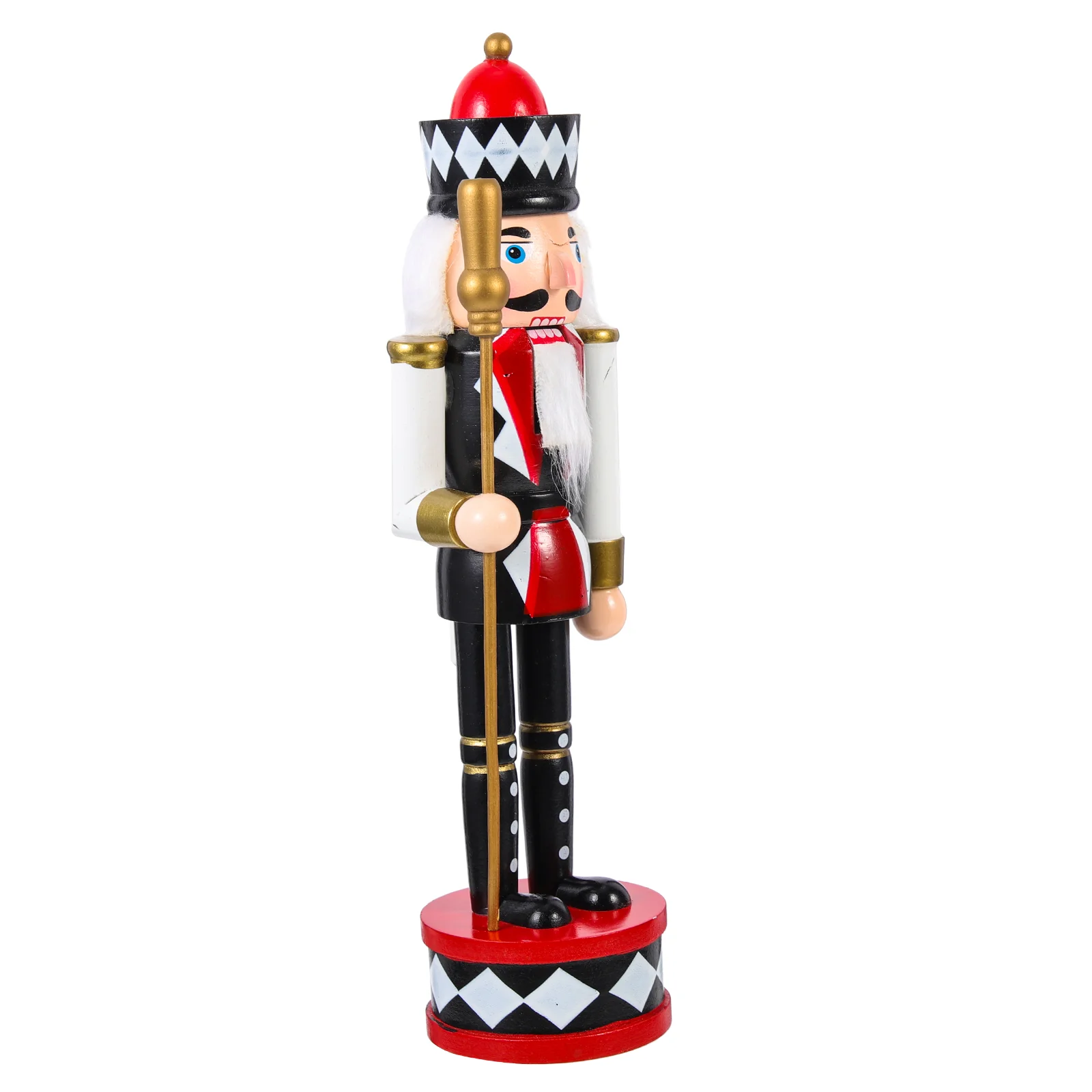 

Standing Drum Nutcracker Xmas Decorations Party Nutcrackers Gift Exquisite Window Wood Christmas Statue Desktop