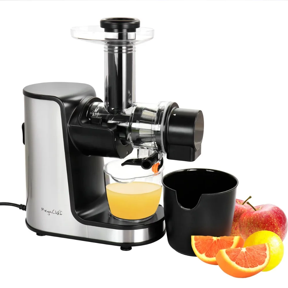 

MegaChef Masticating Slow Juicer Extractor with Reverse Function, Cold Press Juicer Machine with Quiet Motor