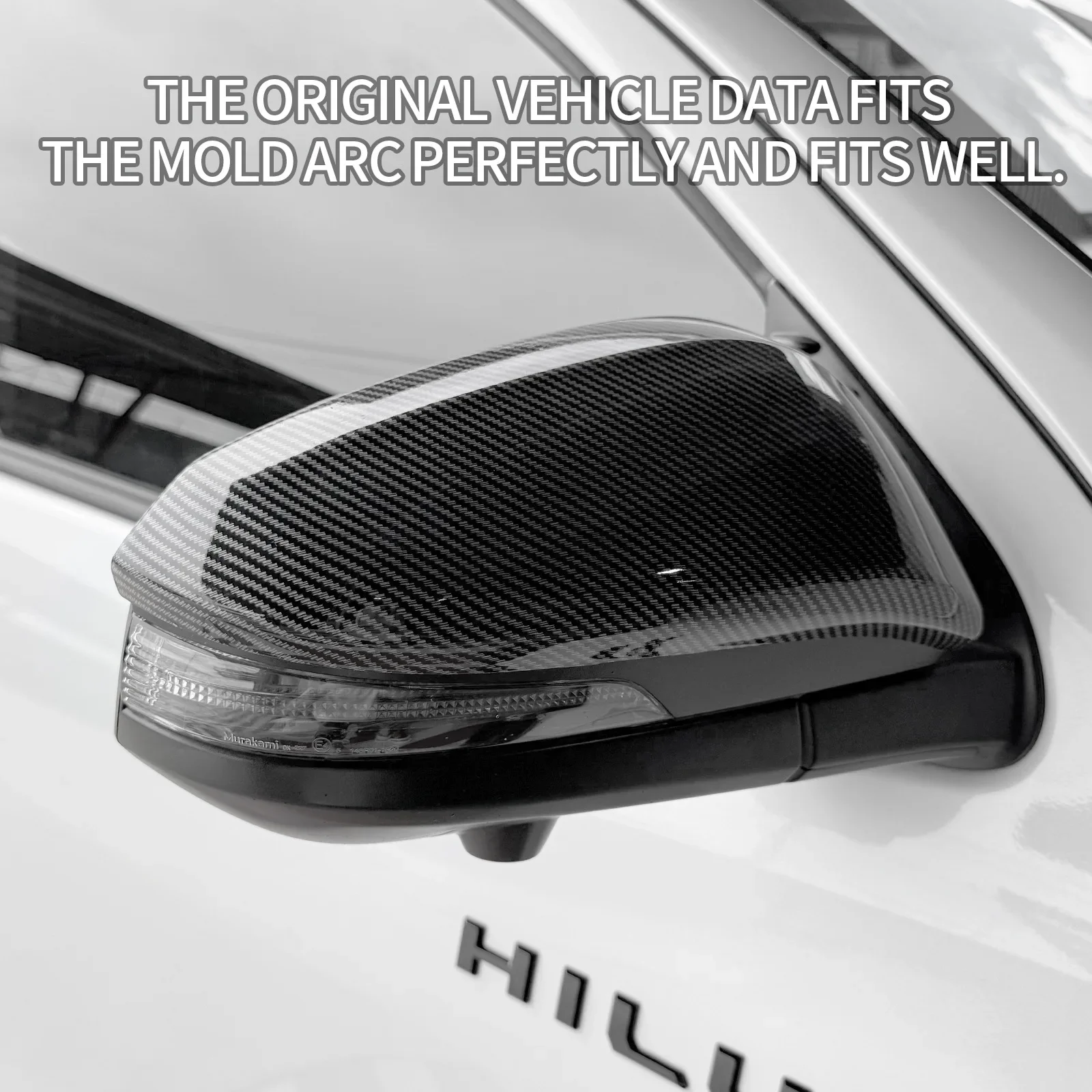 for Toyota Hilux 2026 Car Rearview Mirror Protective Cover ABS Anti-scratch Mirror Shell Guards Exterior Modified Accessories detail image 3
