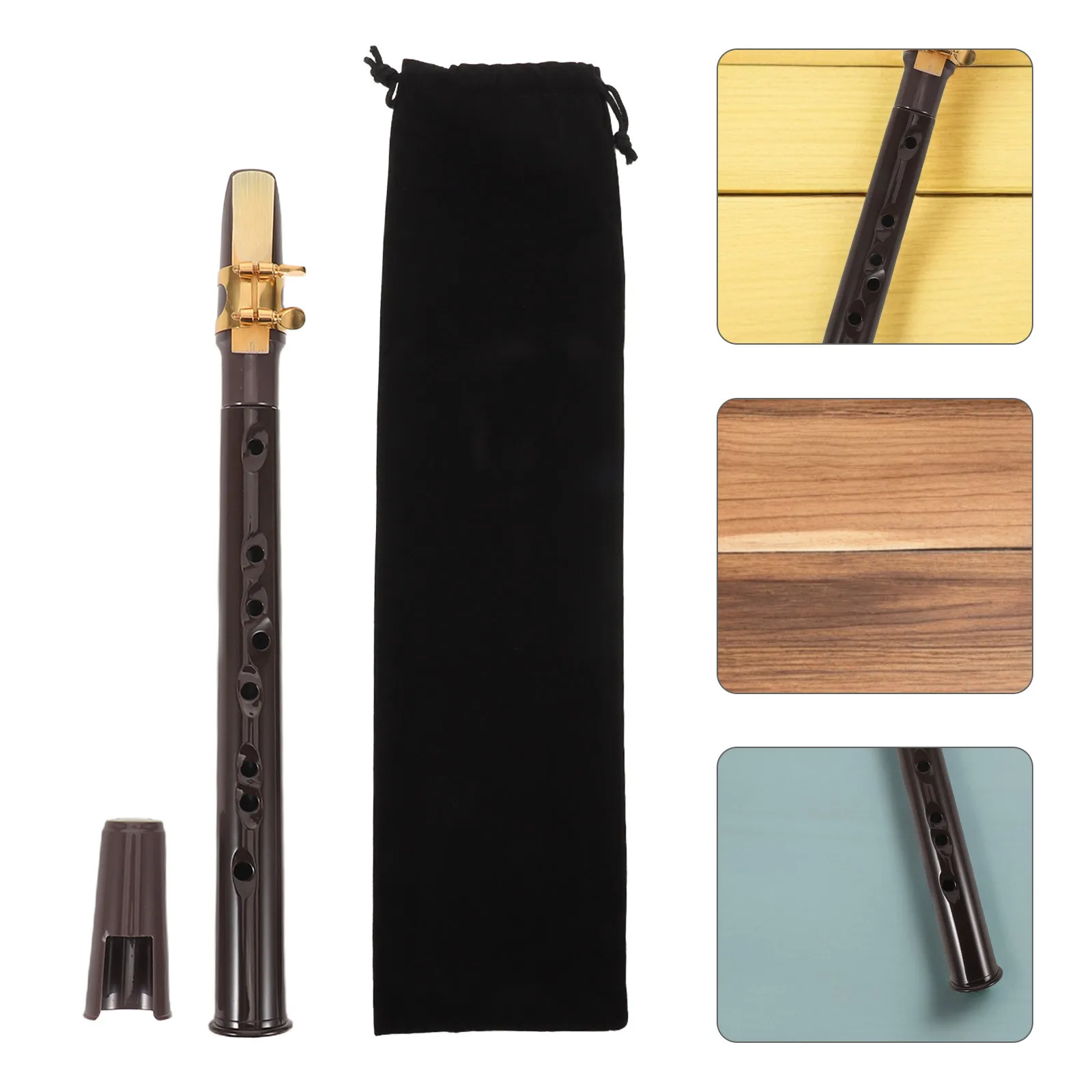 

1 set 1 Set Pocket Saxophone 8-Hole Mini Portable Sax With Mouthpiece Reeds Case Compact Woodwind Instrument For Beginners