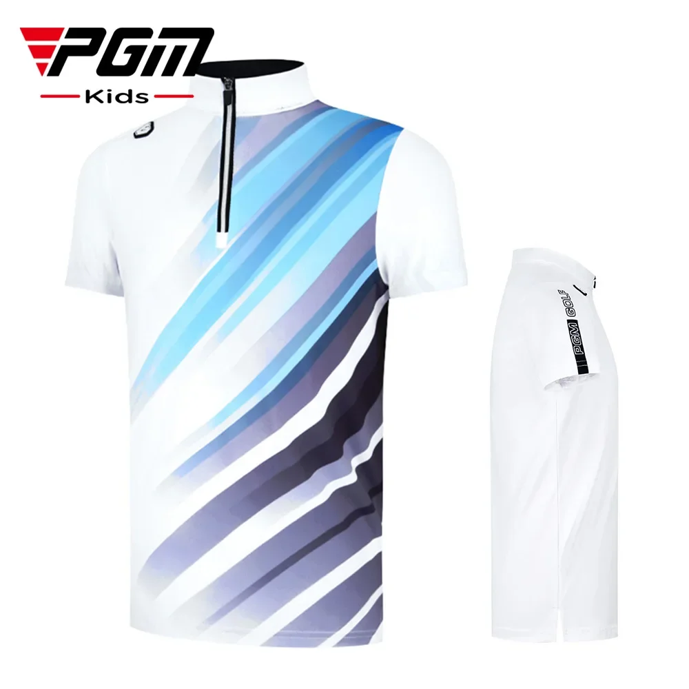 

PGM Summer Golf Clothing Boys Short Sleeve T-Shirt Summer Golf Clothes Breathable Quick Dry