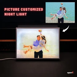 Picture customized night light,wedding,family,couple,animation,creative photo atmosphere light,romantic home decoration gifts