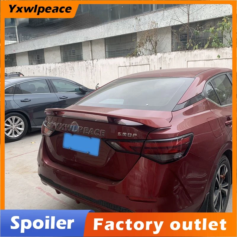 

For Nissan Sentra SYLPHY 2019 2020 2021 ABS Material Unpainted Color Rear Trunk Spoiler Trunk Lip Wing Car Accessories