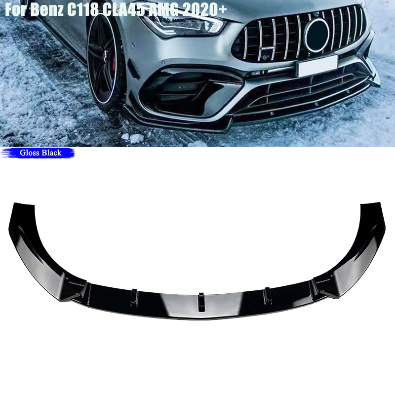 

Car Front Bumper Lip Body Kit Spoiler Splitters Diffuser Cover For Mercedes Benz CLA Class W118 C118 CLA45 AMG 2020 2021 2022+