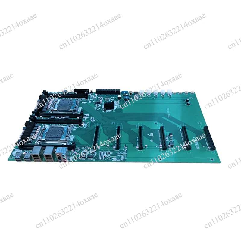 Dual Socket X99 PLUS Motherboard LGA2011-3 Support DDR4 6 PCIe GPU Slots Wide Spacing