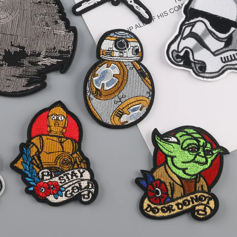 Disney Star Wars Patches Embroidered Patch For Clothing Iron On Patch On Clothes Yoda Darth Vader Mandalorian Troopers Accessory