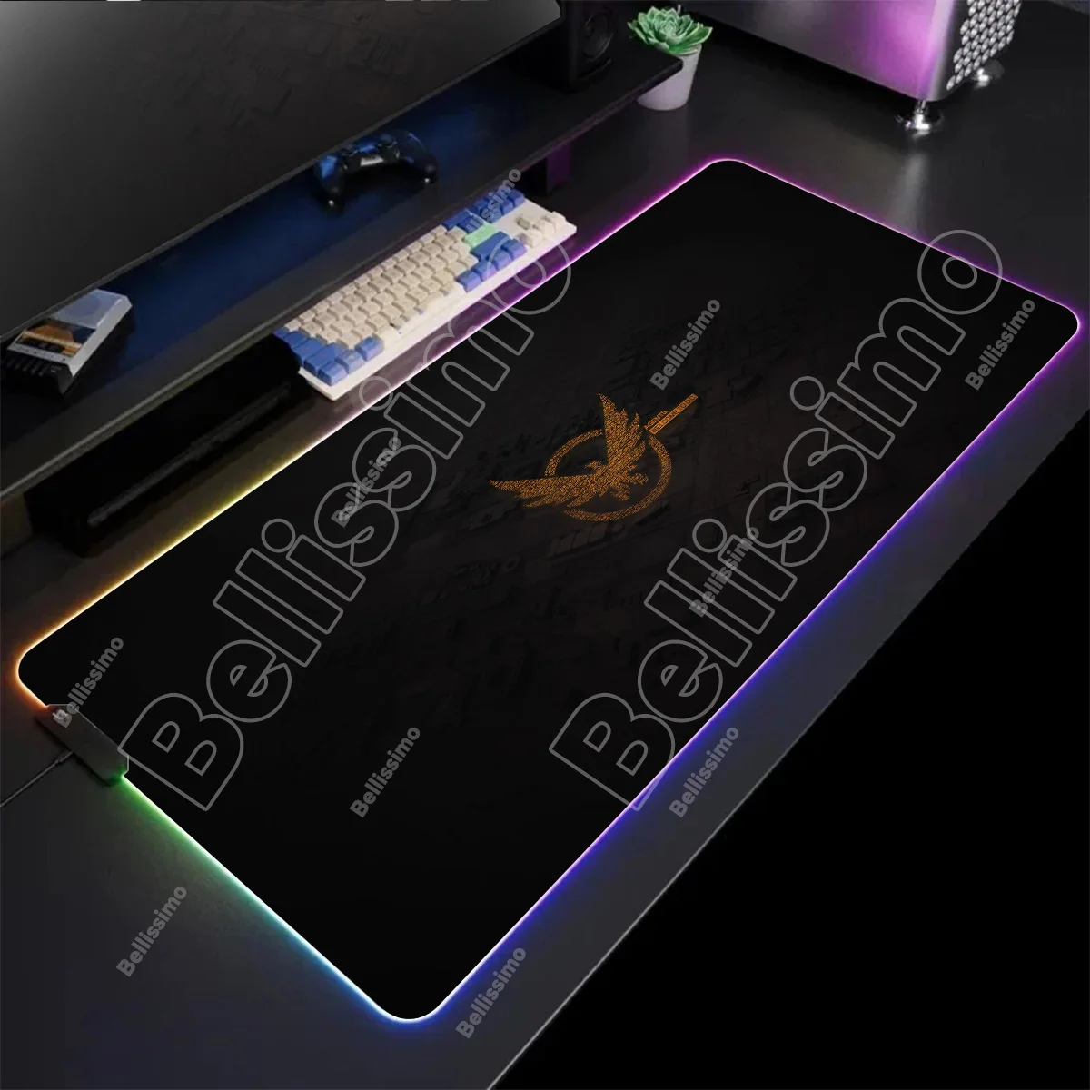 

Коврик для мыши RGB, большой игровой коврик Tom Clancy's The Division, компьютерная клавиатура, светодиодный коврик для мыши, офисные столы и аксессуары для ноутбуков, нескользящий