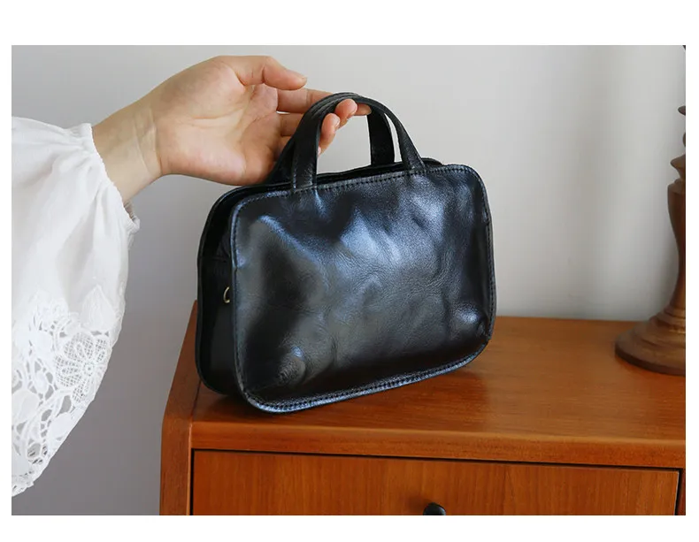 PNDME einfache, handgefertigte Vintage-Umhängetasche aus Rindsleder, kleine Damen-Schultertasche, lässige, luxuriöse Damen-Umhängetasche aus echtem Leder – Detail 17