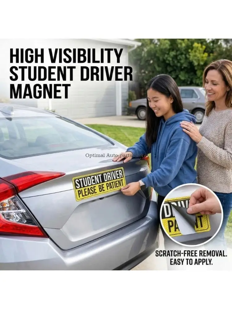 Practical Secure Adhesion Car Sticker PVC Texture for Learner Suitable for Any Weather Conditions