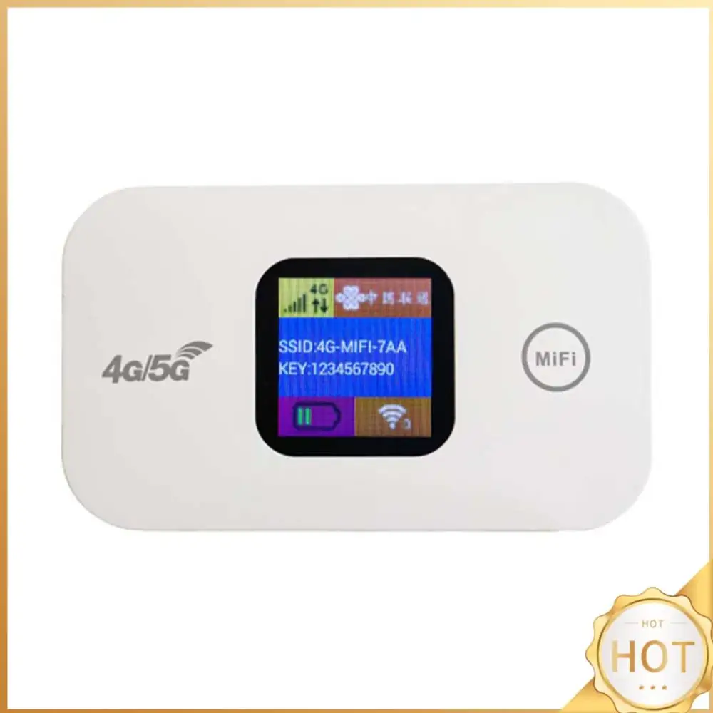 4G LTE Portable Network Hotspot Device Wireless WiFi 150Mbps Mini Outdoor Hotspot Sim Card Slot 2100mAh Colorful LED Display