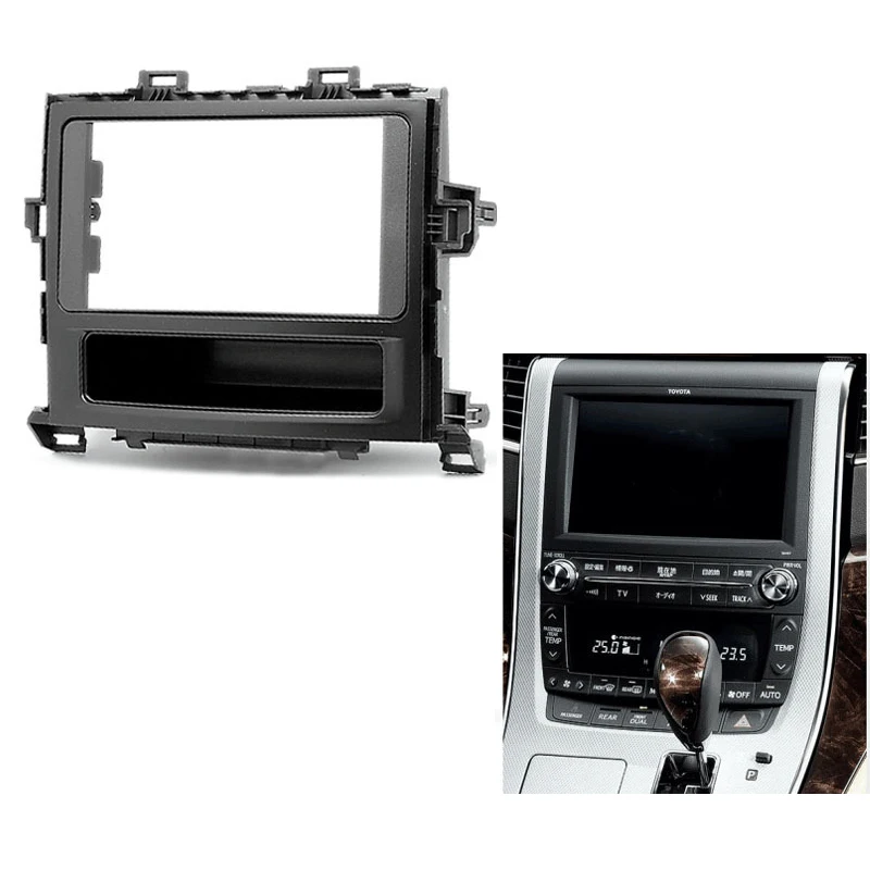 

Автомобильная стереомагнитола Fascia панель комплект отделки 2 Din рамка для TOYOTA Alphard 2008-2015 7 дюймов