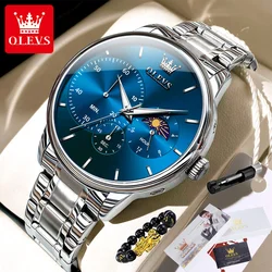 OLEVS Fashion Casual Men's Watch High Quality Stainless Steel Waterproof Quartz Watch Luxury Brand Men's Watch Reloios Masculino