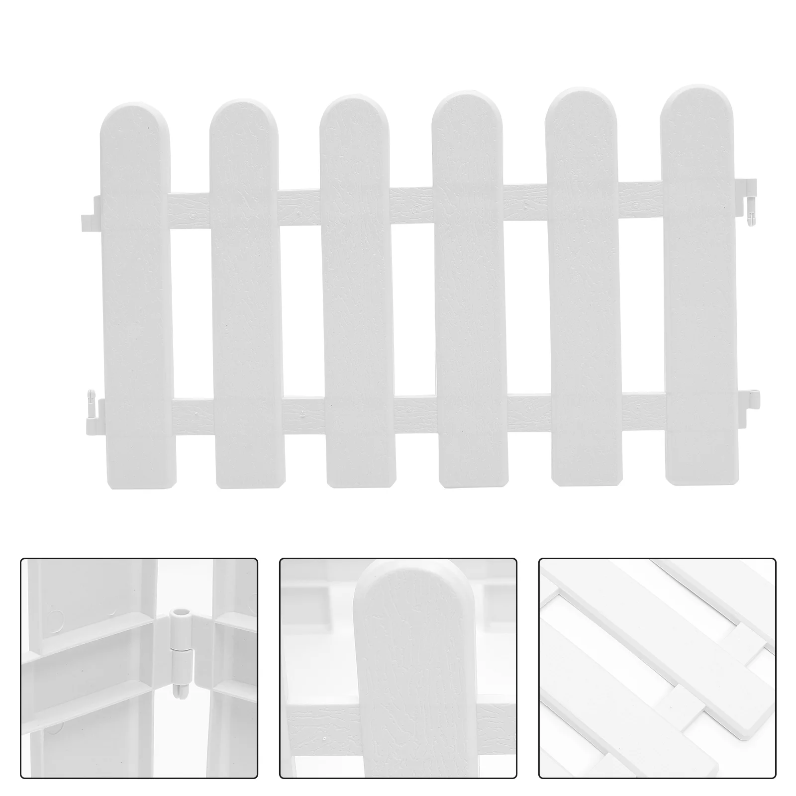 2pcs White Fence Plastic Garden Outdoor Yard Border 50x40cm Decorative Lawn Edging Campus Fences Dog Pet Gardening