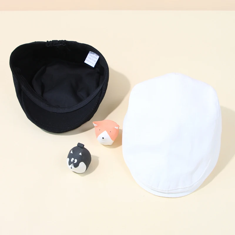 Fashion Baby Boy Hat British Style Baby Beret Hat Solid Color Infant Toddler Newsboy Painter Cap