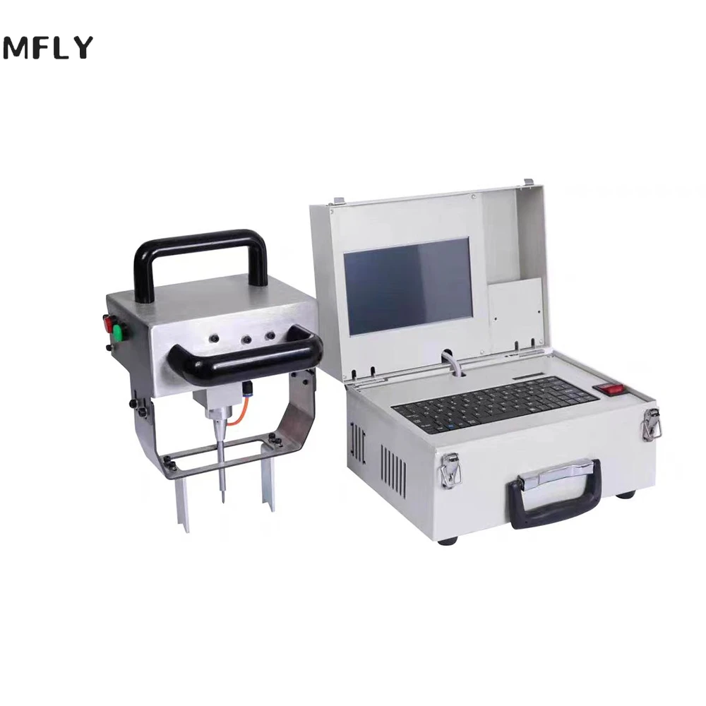 

90x25mm Portable Touch Screen Controller Nameplate Metal Marking Machine Pneumatic Electricity with Build In Computer