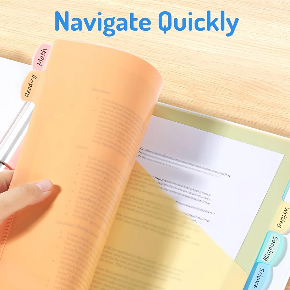 

8 Count Dividers with One/Two Pockets 8 Tab Binder Dividers Colorful Tab Binder Dividers with Pockets for Easy for School