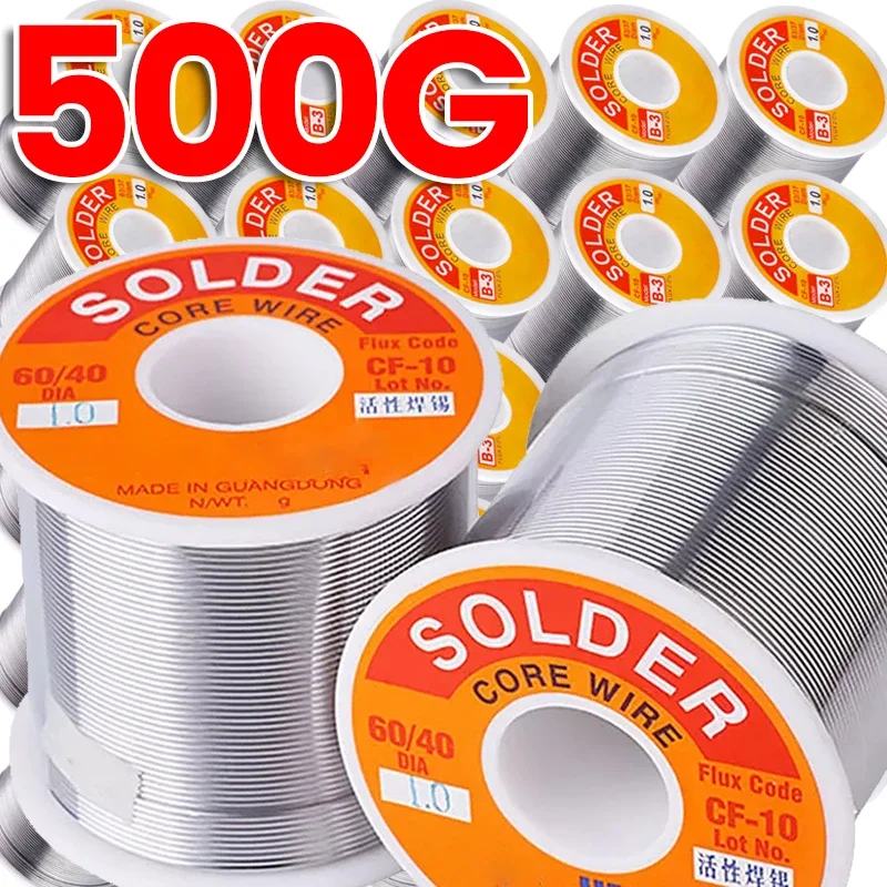 500/50G Soldering Tin Wire Tin Low Temperature Easy Melt Rosin Core Welding Cored Rods Bar for Electrical Soldering 0.8/1.0mm